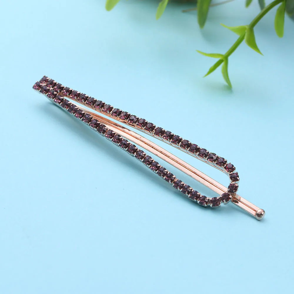 Crystal Rhinestone Hair Clips – Elegant Alloy Barrettes | 6 Colours