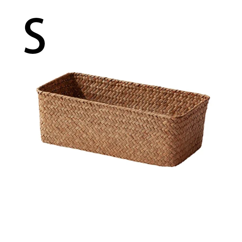 Bathroom Storage Basket – Woven Grass Home Organizer