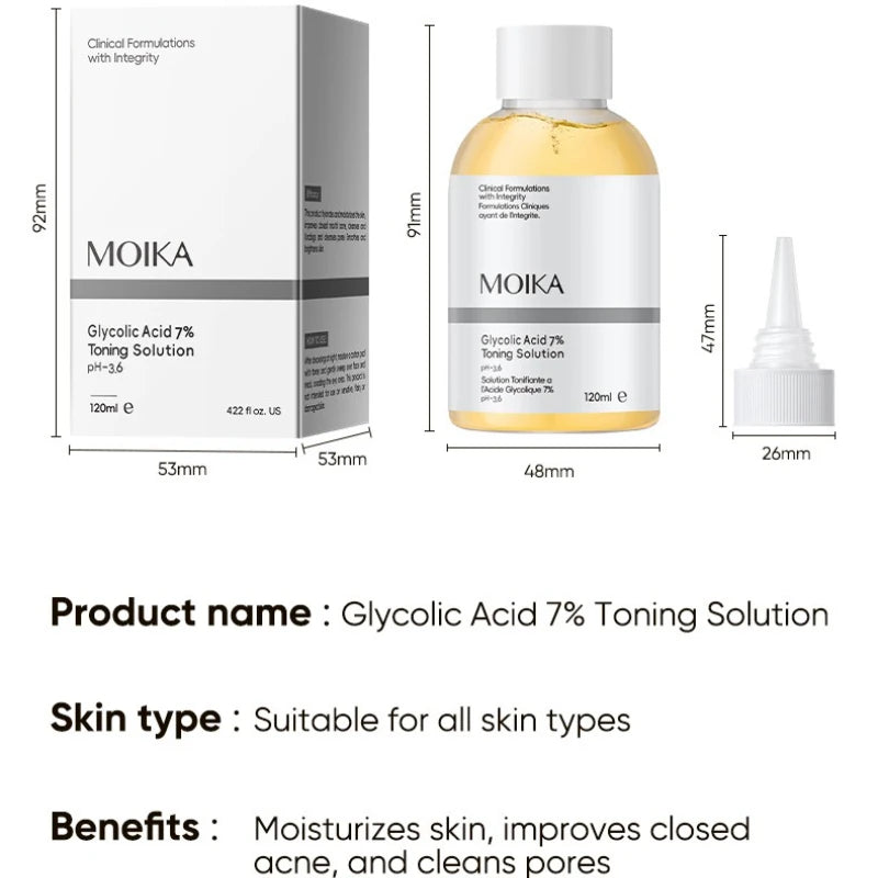 7% Glycolic Acid Face Toner – Exfoliating Toner, 120ml