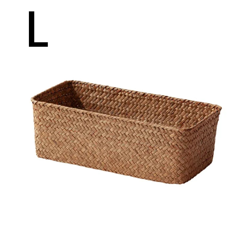 Bathroom Storage Basket – Woven Grass Home Organizer