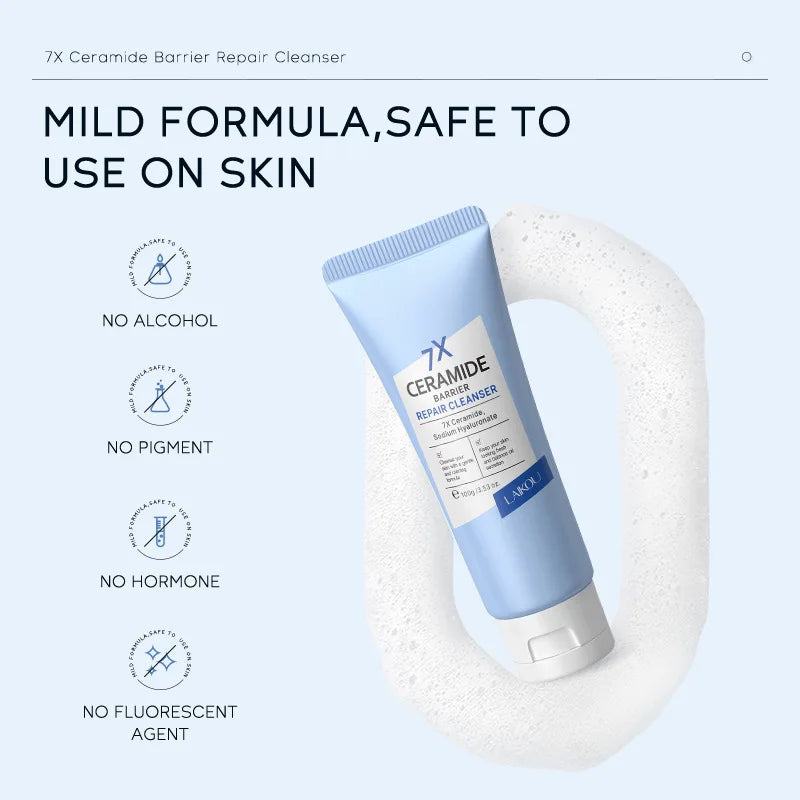 7X Ceramide Facial Cleanser – Gentle Daily Cleanser, 100g
