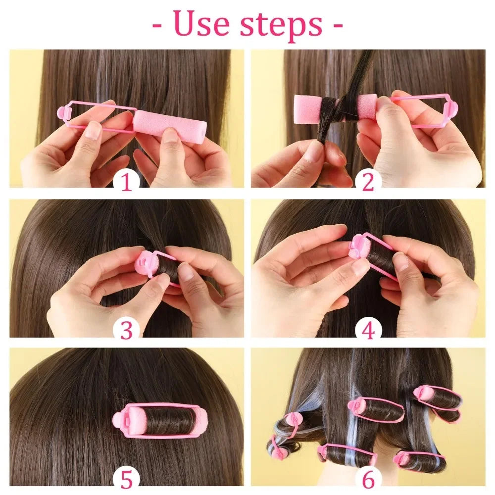 Heatless Foam Sponge Hair Rollers – Soft Sleep Curlers for Effortless Curls