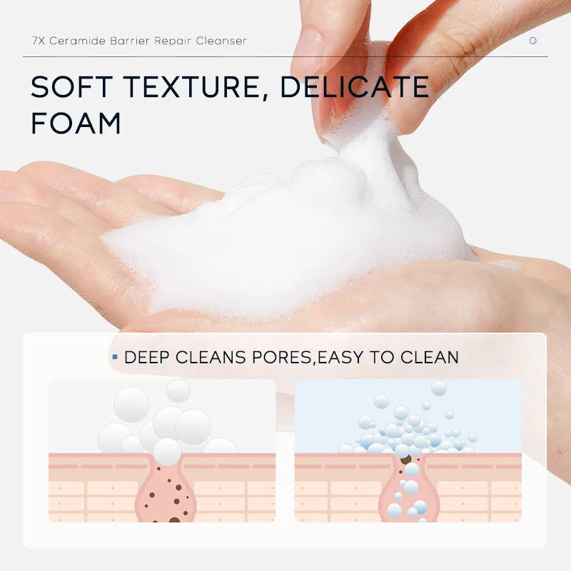 7X Ceramide Facial Cleanser – Gentle Daily Cleanser, 100g