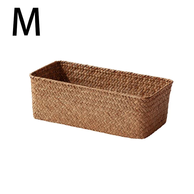 Bathroom Storage Basket – Woven Grass Home Organizer