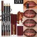 4pcs Lip Kit Set – 3 Lip Liners + Lip Glaze | Waterproof Matte Finish