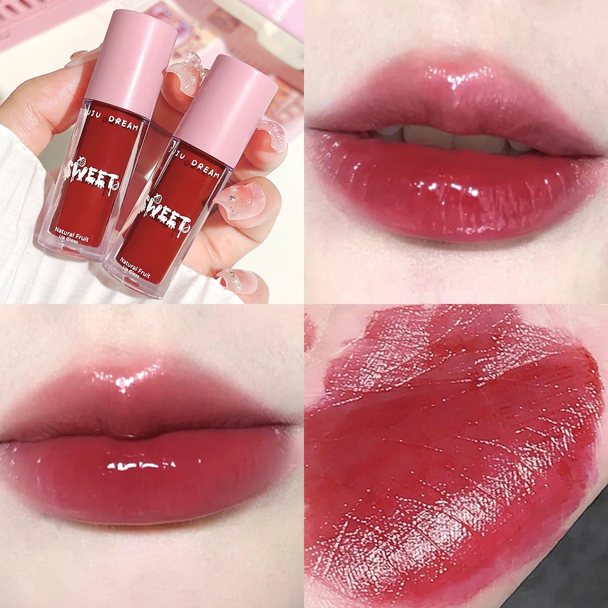 Glossy Mirror Lip Gloss – Nude, Moisturizing & Waterproof | 3 Shades