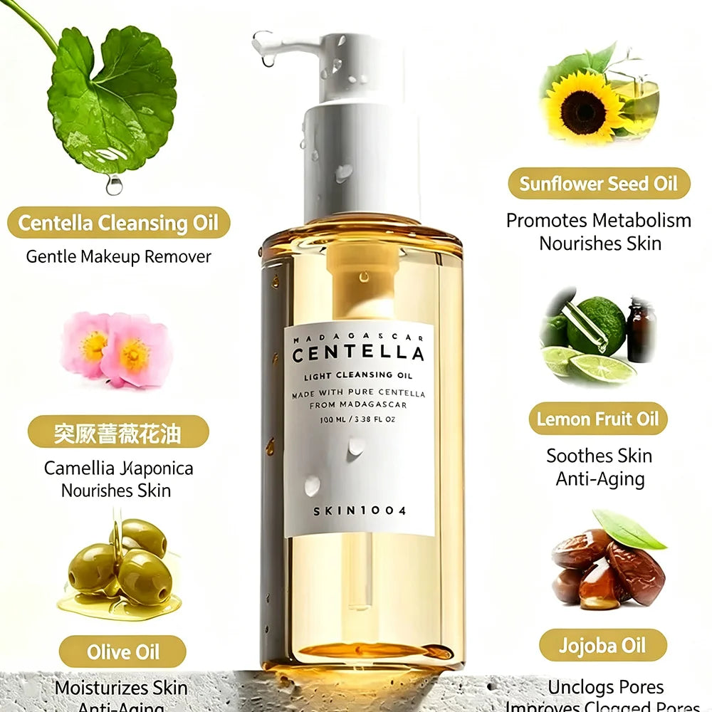 Korean Centella Cleansing Oil Makeup Remover Cleansing Moisturizing Vitamin E Oil Control Pore Shrinking Skincare Product ﻿