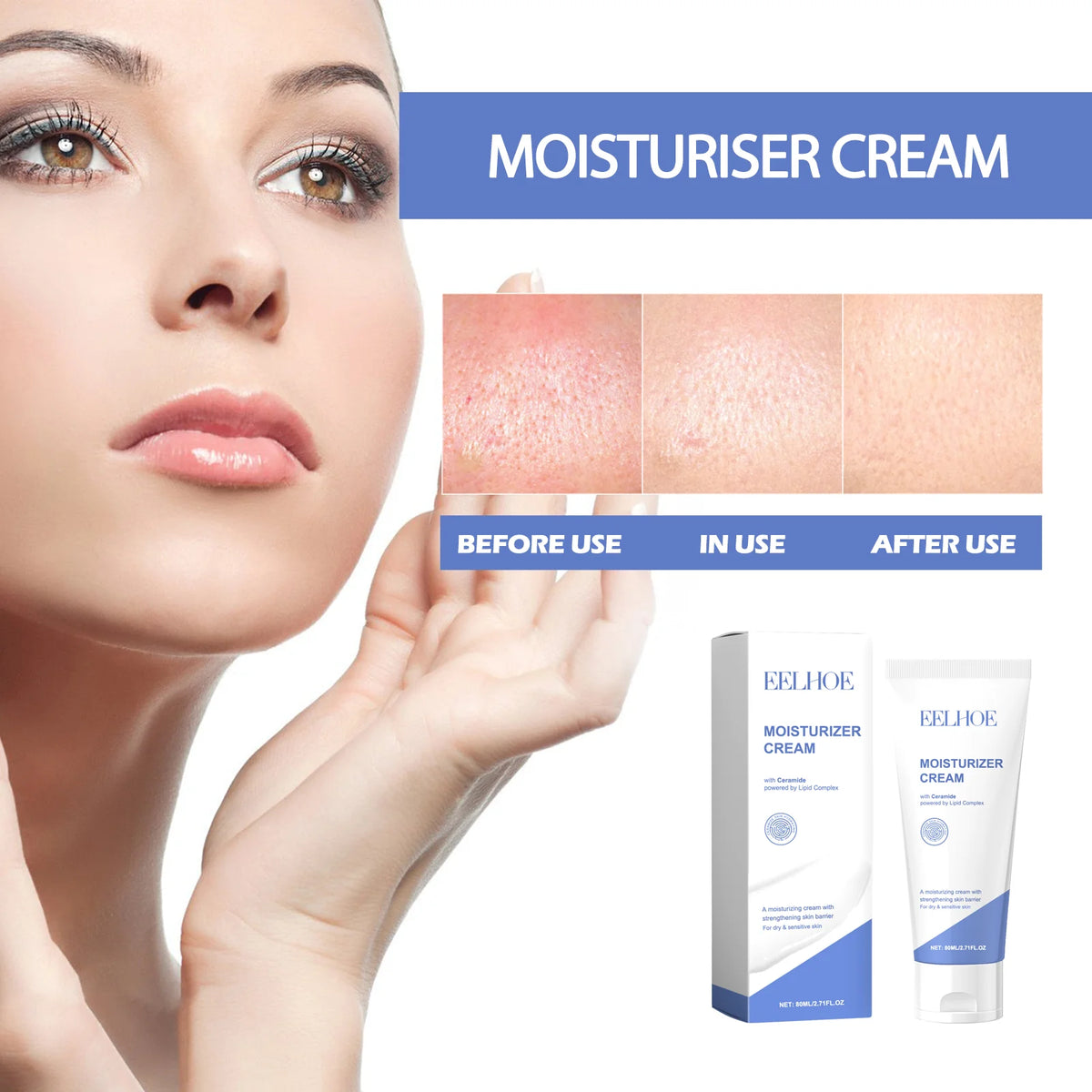 Ceramide Face Cream – Hydrating Moisturizer, 80ml