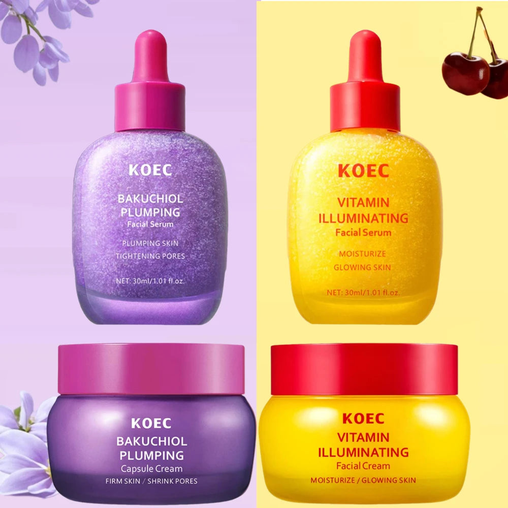 KOEC Bakuchiol & Vitamin Skincare Set – Anti-Wrinkle & Firming