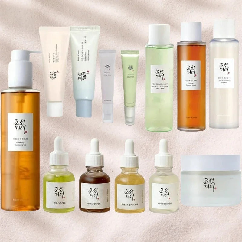 Korean Refreshing Skincare Set – Toner, Cream, Serum & Sunscreen