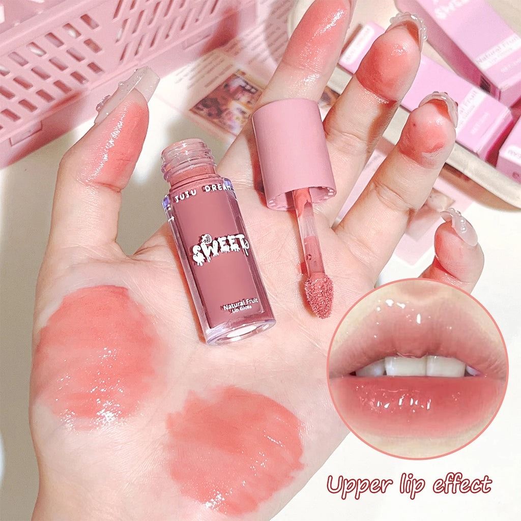 Glossy Mirror Lip Gloss – Nude, Moisturizing & Waterproof | 3 Shades