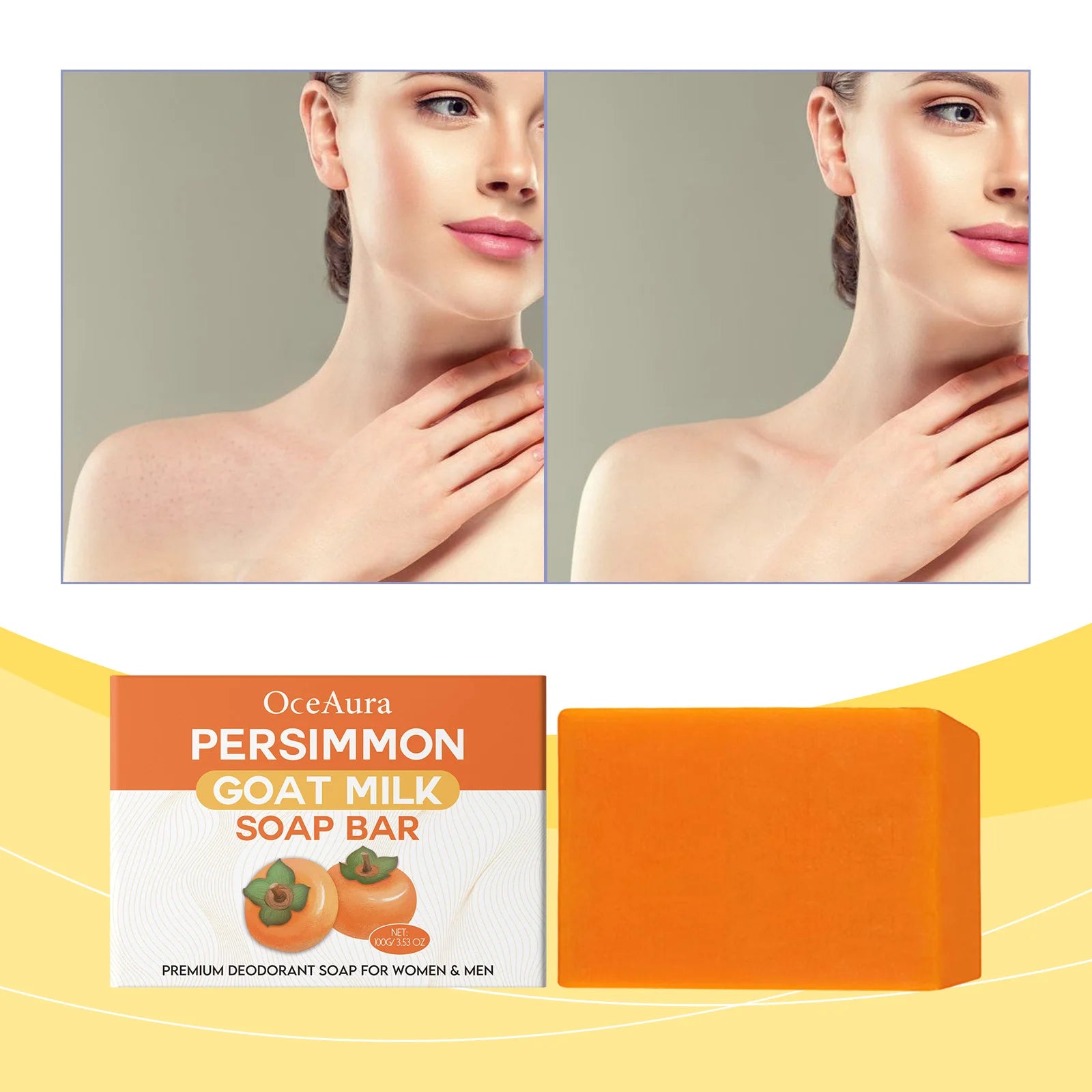 OceAura Persimmon Goat Milk Soap – Moisturizing & Fragrant