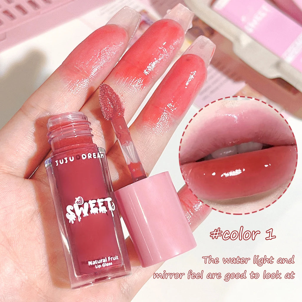 Glossy Mirror Lip Gloss – Nude, Moisturizing & Waterproof | 3 Shades