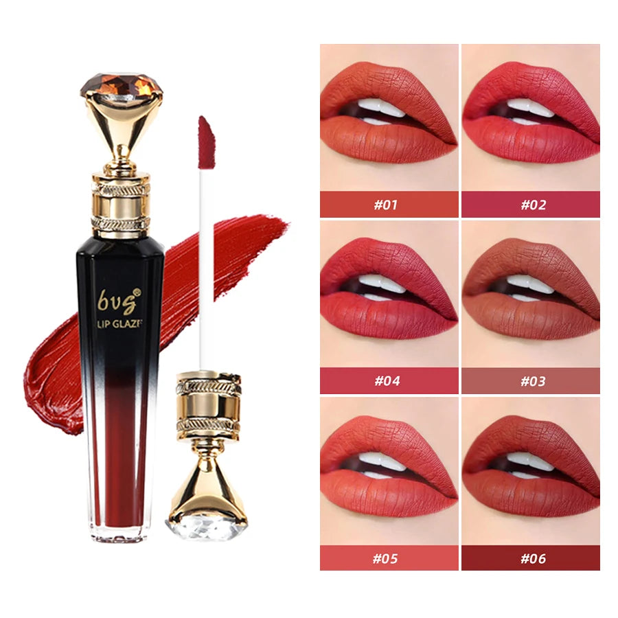 Velvet Matte Lip Gloss – Waterproof & Long-Lasting | 6 Shades