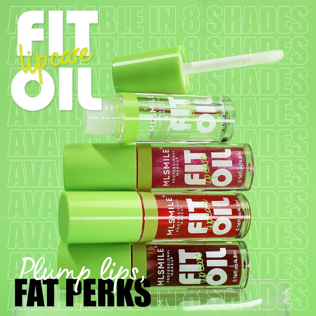 Glossy Lip Care Oil – Hydrating Plump Dewy Lips | 8 Shades