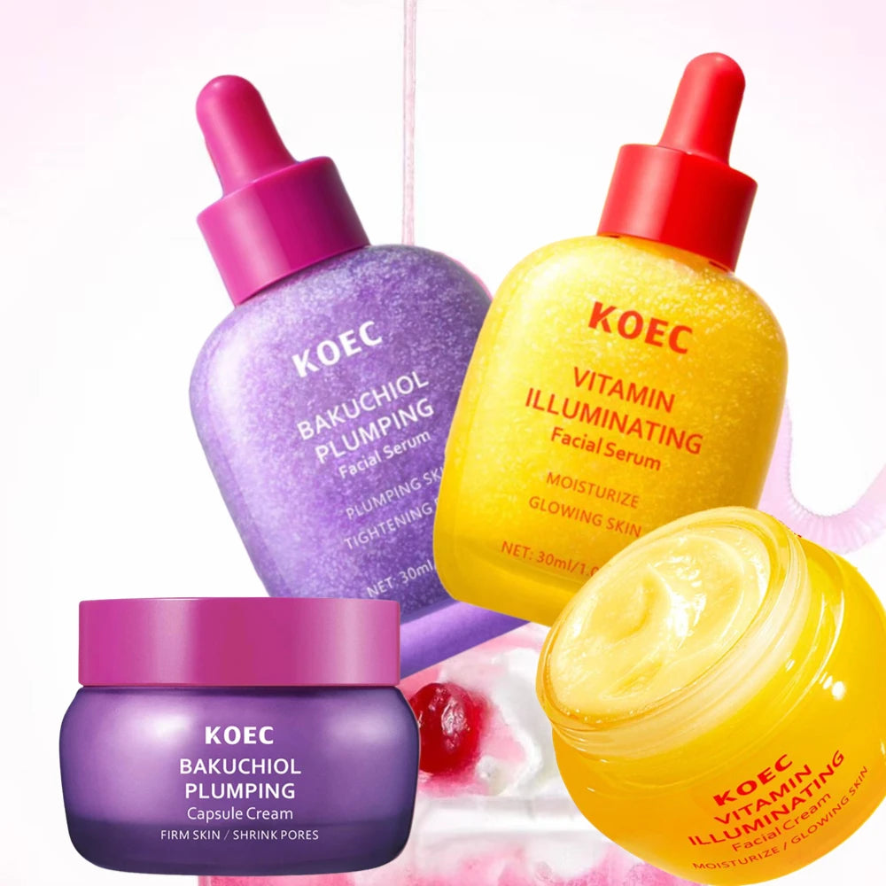 KOEC Bakuchiol & Vitamin Skincare Set – Anti-Wrinkle & Firming